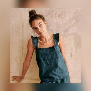 Sezane Teal Blouse
